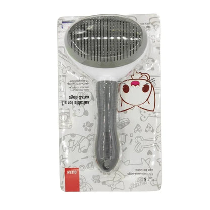 Self-Cleaning Pet Hair Removal Comb for Cats and Dogs - Grooming Slicker Brush and Accessories