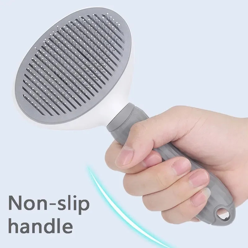 Self-Cleaning Pet Hair Removal Comb for Cats and Dogs - Grooming Slicker Brush and Accessories