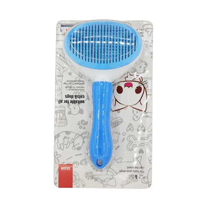 Self-Cleaning Pet Hair Removal Comb for Cats and Dogs - Grooming Slicker Brush and Accessories