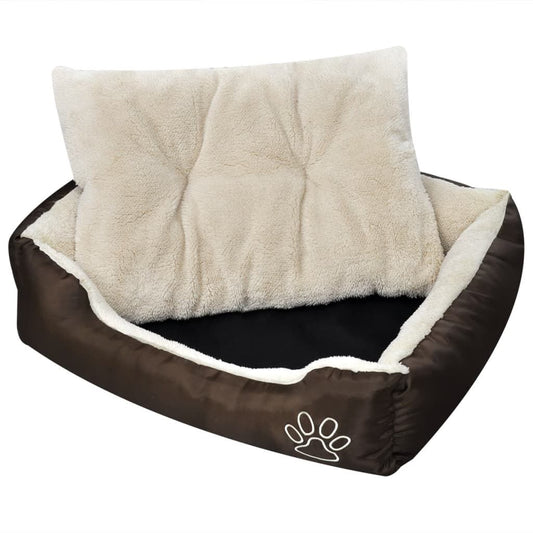 XL Warmes Hundebett mit Polsterkissen