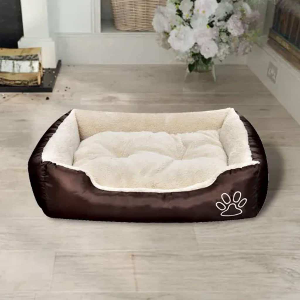 XL Warmes Hundebett mit Polsterkissen