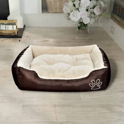 XL Warmes Hundebett mit Polsterkissen