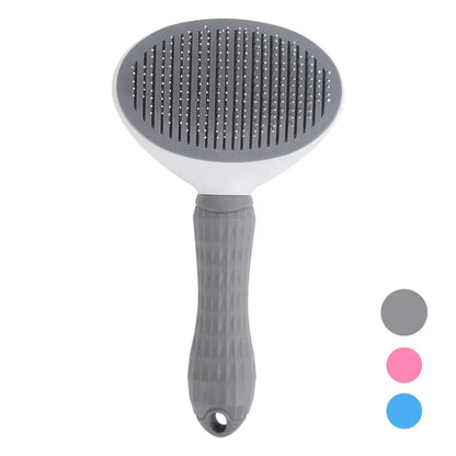 Self-Cleaning Pet Hair Removal Comb for Cats and Dogs - Grooming Slicker Brush and Accessories